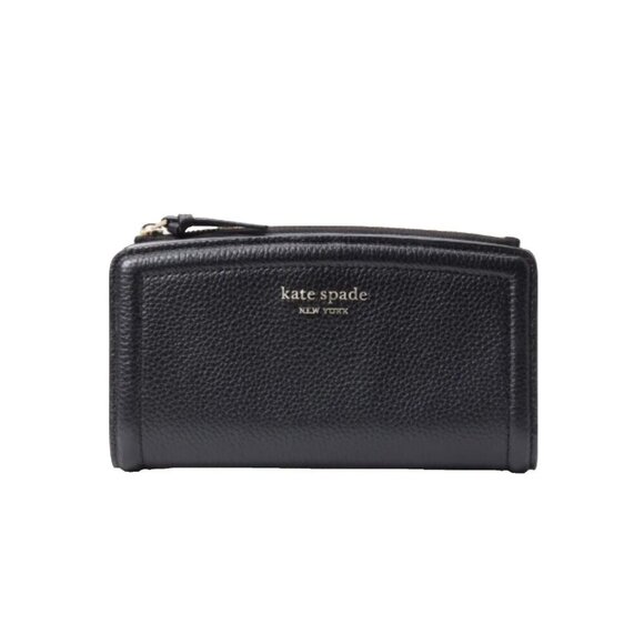 kate spade new york Handbags - kate spade Knott Pebbled Leather Zip Slim Continental Wallet - Black NWT K5614